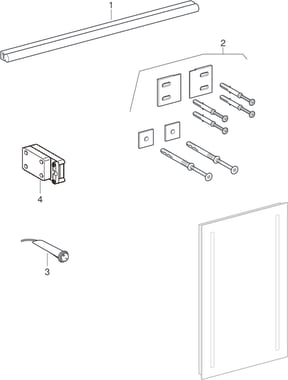 Miroirs lumineux éclairage des deux côtés (Geberit Option, Option Basic, Linéo 2)