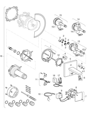 Baterii de lavoar tip 88, alimentare electrică de la reţea