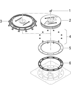 Geberit Pluvia roof outlets with contact sheet for gutters and for roof foils