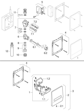 Urinal flush conductive controls, mains operation, for HyTronic Highline