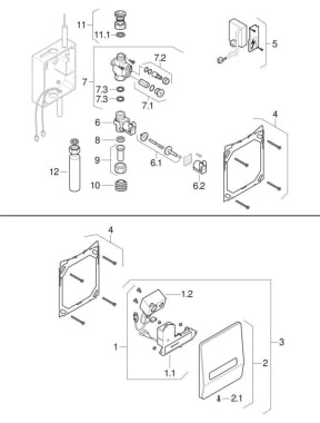 Urinal flush controls IR, mains operation, for HyTronic Highline