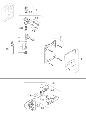 Urinal flush controls IR, battery operation, for HyTronic Highline