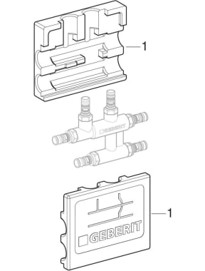 Geberit Mepla ristuv T-detail isolatsiooniboksiga
