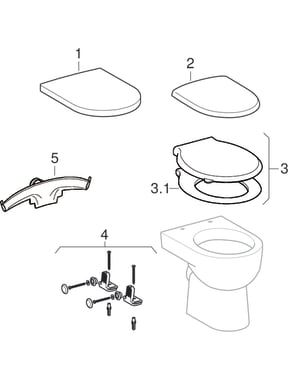 Stojące miski WC (Geberit Renova, Renova Nr. 1)