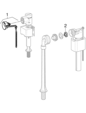 Fill valves type 340, bottom connection