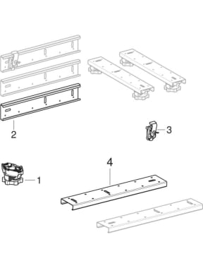 Sets of feet for shower tray made of sanitary acrylic