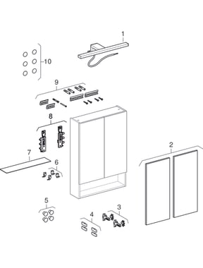 Armoires à glace (Geberit Nova Pro Premium, Selnova Square, Renova Plan)
