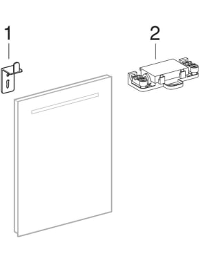 Miroir avec éclairage (Geberit Renova Compact, Renova Nr. 1 Comprimo, Prima Style, 320)