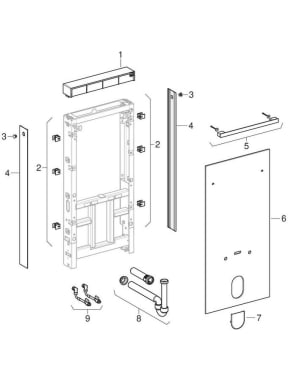 Modules sanitaires Geberit Monolith pour bidet, 101 cm