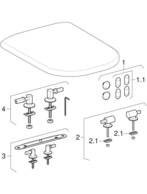 WC seats, radius edge (Geberit Smyle, Jam)