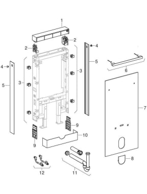 Geberit Monolith sanitary modules for bidet, 101 cm