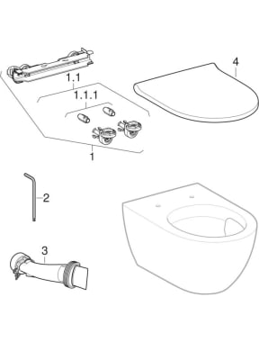 Vägghängd WC TurboFlush (Geberit Acanto)