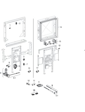 Bâti-supports Geberit Duofix pour Geberit ONE