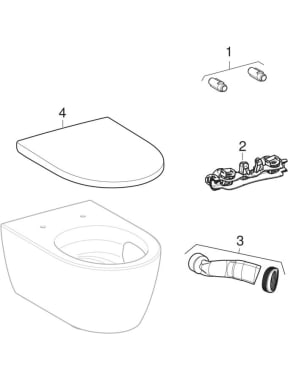 Wand-WCs TurboFlush, verkürzte Ausladung (Geberit iCon)